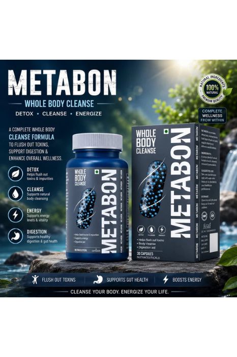 Metabon Detox Whole Body Cleanse & Detox Support – Nutraceutical Capsule Metabon