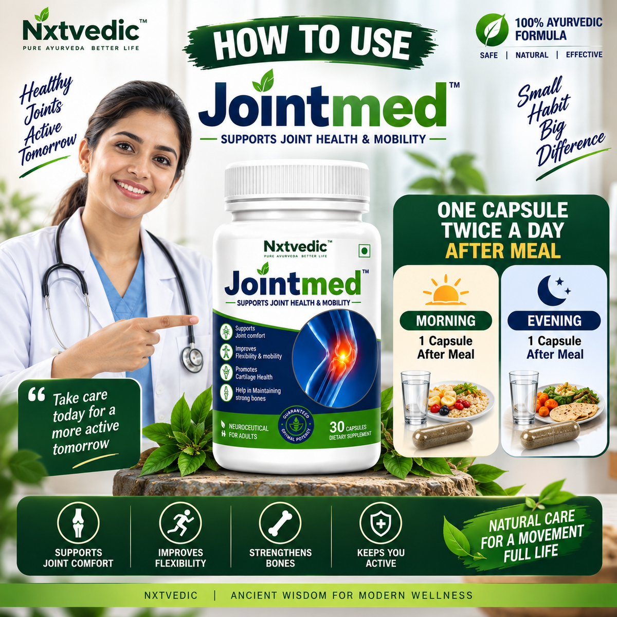 Jointmed capsule Nxtvedic Jointmed capsule for Joint support pain relief