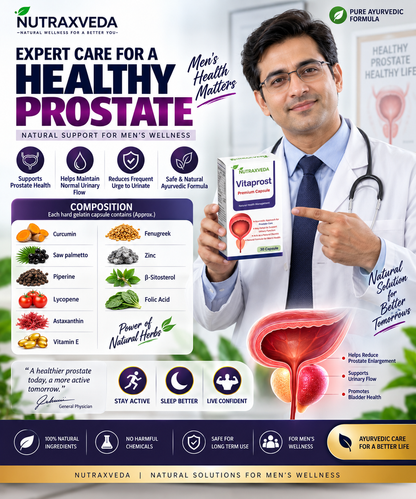 Vitaprost capsule Nutraxveda Vitaprost capsules prostate support capsule
