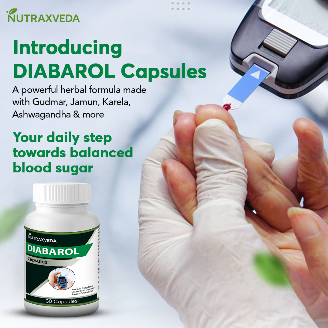 Nutraxveda Diabarol Capsules Nutraxveda Diabarol healthy sugar management