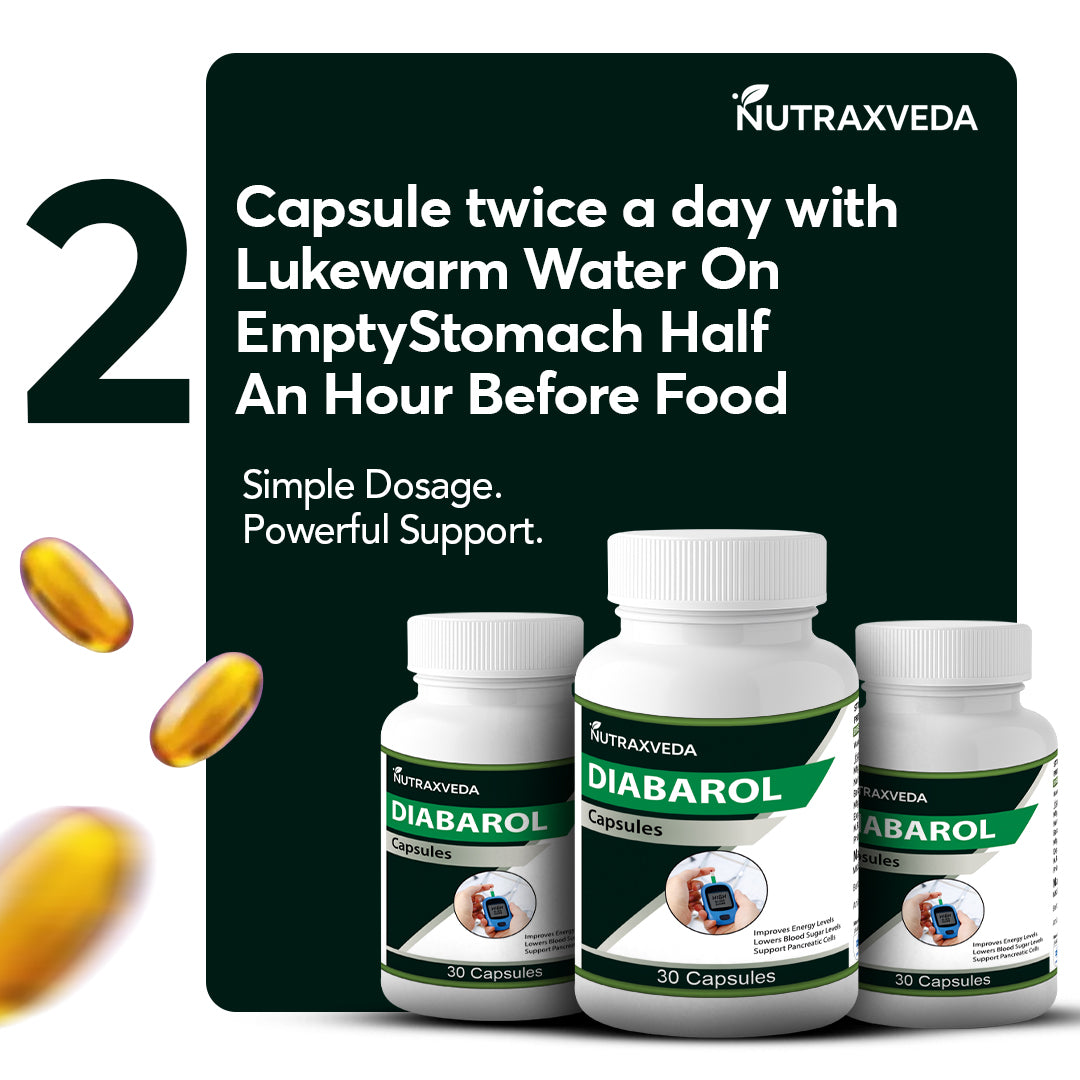 Nutraxveda Diabarol Capsules Nutraxveda Diabarol healthy sugar management