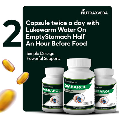Nutraxveda Diabarol Capsules Nutraxveda Diabarol healthy sugar management