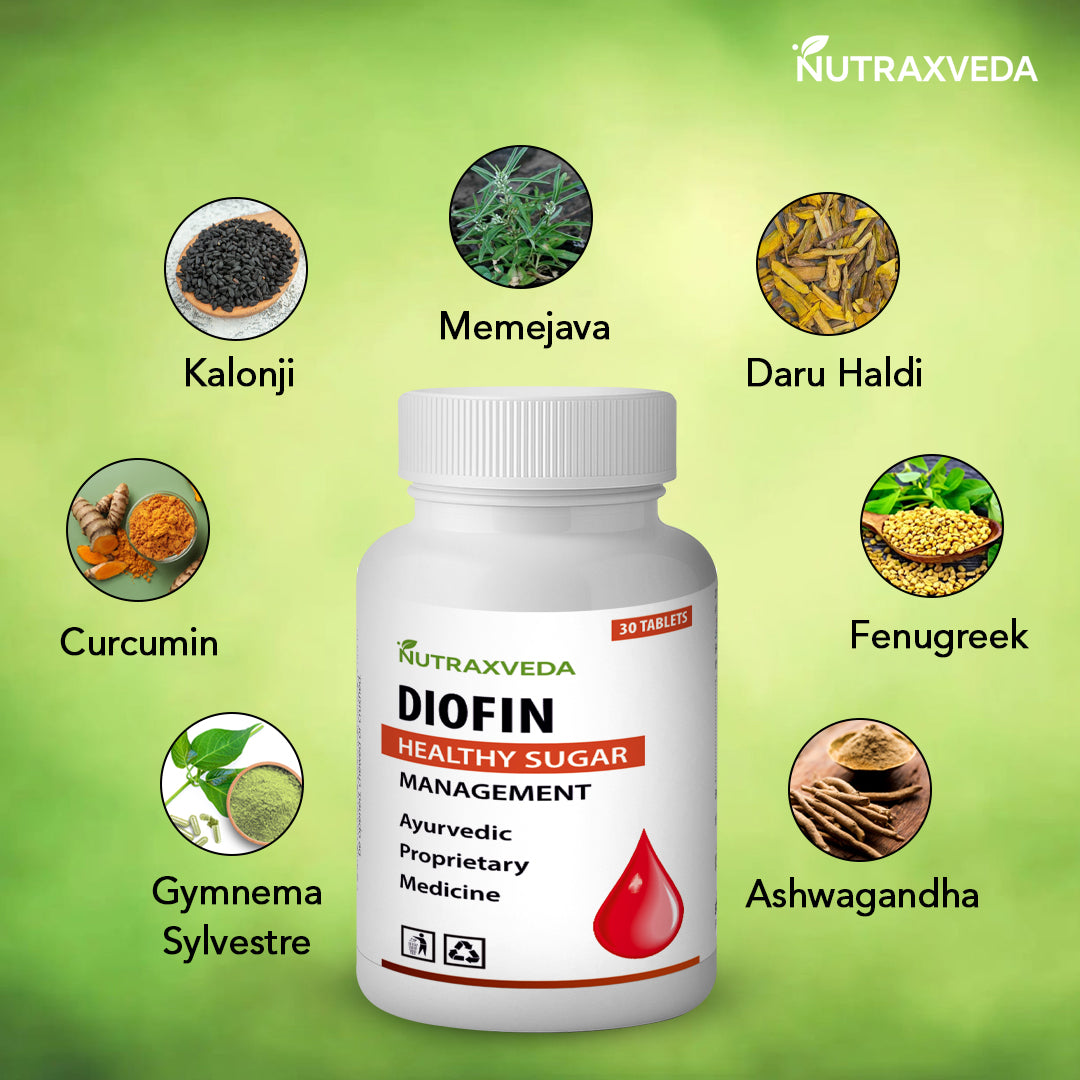 Diofin Tablet Nutraxveda Diofin Tablet Healthy sugar Management