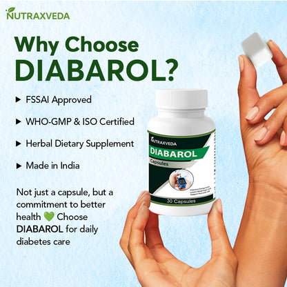 Nutraxveda Diabarol Capsules Nutraxveda Diabarol healthy sugar management