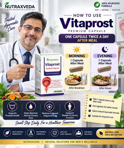 Vitaprost capsule Nutraxveda Vitaprost capsules prostate support capsule